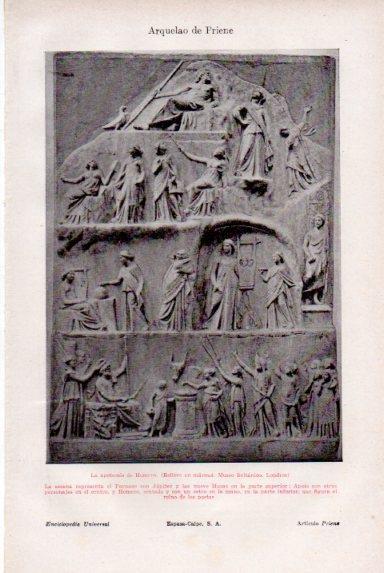 LAMINA V50813: La apoteosis de Homero relieve, Museo Britanico