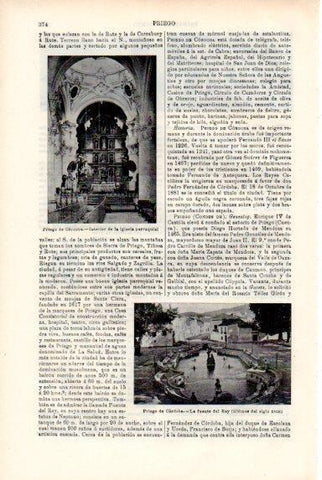 LAMINA V50809: Iglesia y fuente del Rey en Priego de Cordoba