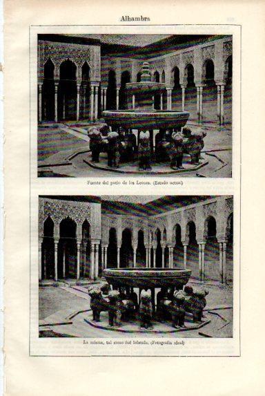 LAMINA V50524: Patio de los Leones, Alhambra de Granada