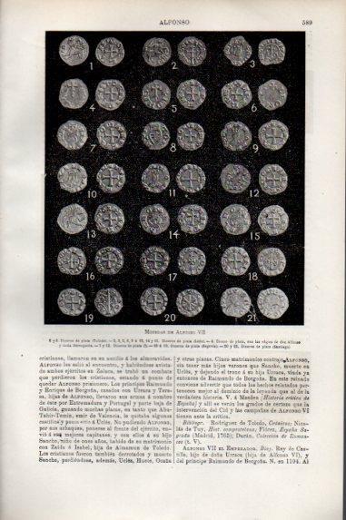 LAMINA V50505: Monedas de Alfonso VII