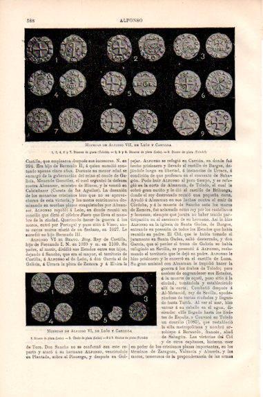 LAMINA V50504: Monedas de Alfonso VII de Leon y Castilla
