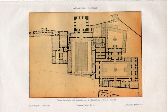 LAMINA V50530: Plano del Alcazar de la Alhambra