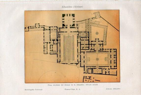 LAMINA V50530: Plano del Alcazar de la Alhambra