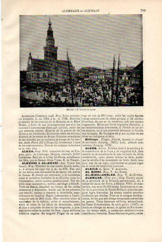 LAMINA V50546: Mercado de quesos de Alkmaar, Holanda