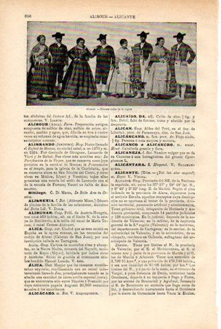 LAMINA V50534: Trajes regionales de Alicante
