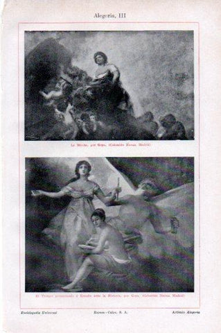 LAMINA V50469: La Musica y El Tiempo por Goya