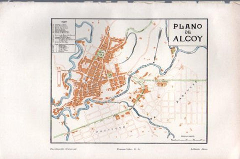 LAMINA V50464: Plano de Alcoy, Alicante