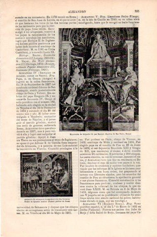 LAMINA V50472: Monumento de Alejandro II por Bernini
