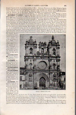 LAMINA V50458: Fachada Monasterio de Alcobaça, Portugal