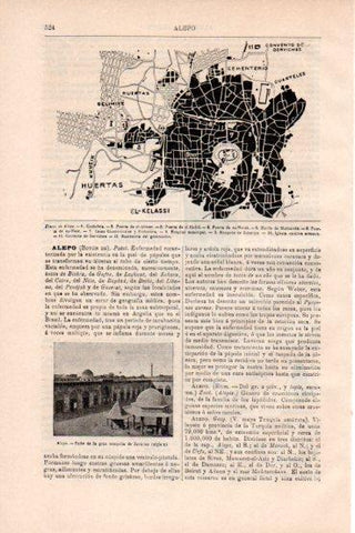 LAMINA V50487: Plano de Alepo y mezquita de Zacarias, Siria