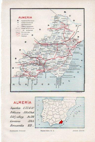 LAMINA V50632: Mapa de la provincia de Almeria