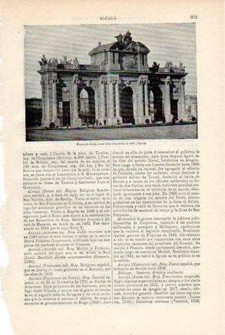 LAMINA V50616: Puerta de Alcala antes de la restauracion de 1906, Madrid