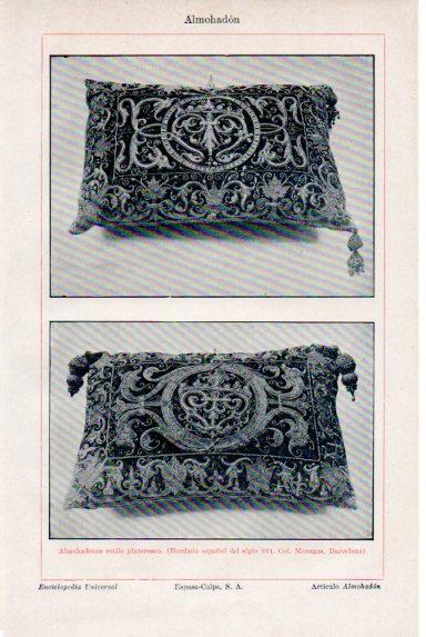 LAMINA V50641: Almohadones estilo plateresco