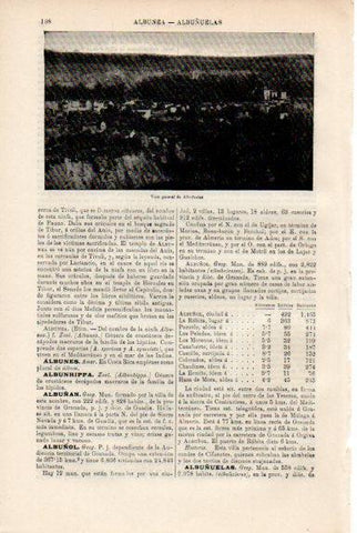 LAMINA V50614: Vista de Albuñuelas, Granada