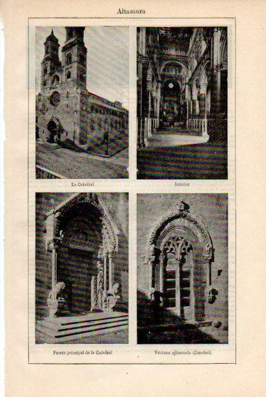 LAMINA V50652: Vistas de la catedral de Altamura, Italia
