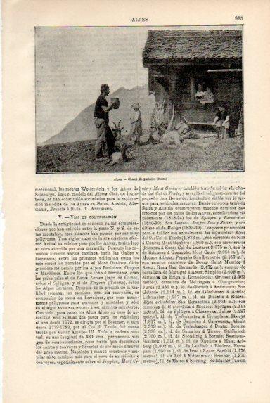 LAMINA V50646: Chalet de pastores en Los Alpes 