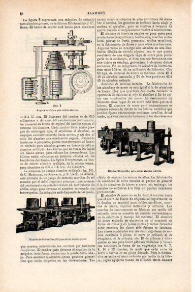 LAMINA V50580: Maquina de Monkemuller para estirar alambre