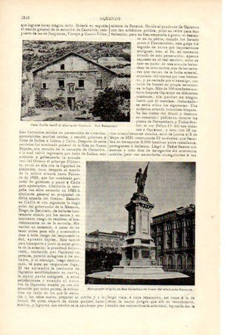 LAMINA V50578: Almirante Oquendo monumento y casa natal