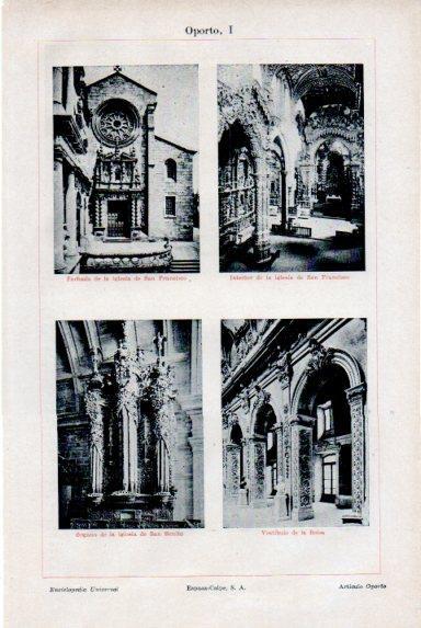 LAMINA V50576: Iglesia de San Benito y San Francisco en Oporto, Portugal