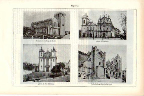 LAMINA V50575: Monasterio, Catedral e iglesias en Oporto, Portugal