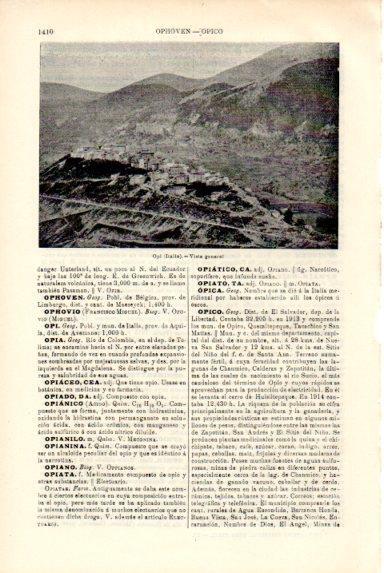LAMINA V50570: Vista general de Opi, Italia