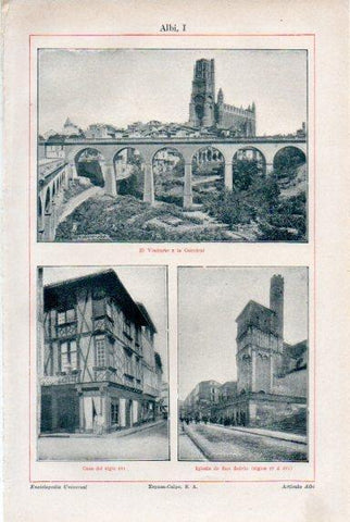 LAMINA V50606: Vistas de Albi, Francia