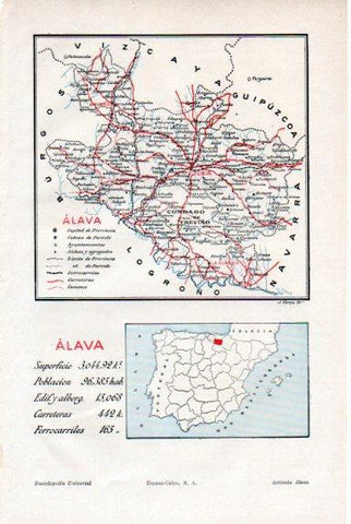 LAMINA V50587: Mapa de la provincia de Alava