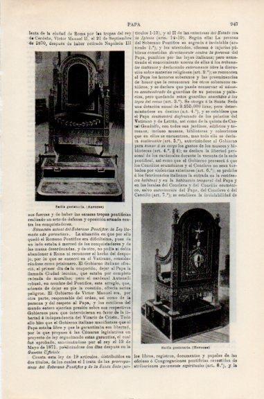 LAMINA V51195: Sedia gestatoria papal