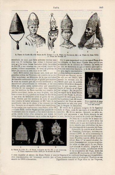 LAMINA V51193: Tipos de tiaras papales