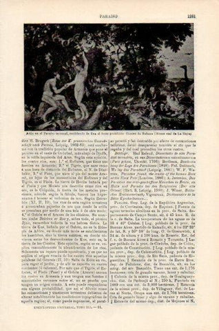 LAMINA V51225: Adan en el Paraiso terrenal por Rubens