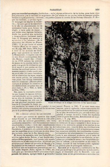 LAMINA V51221: Portal Colegio de San Ignacio-mini, Paraguay
