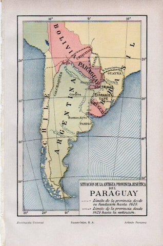 LAMINA V51217: Mapa provincia jesuitica del Paraguay