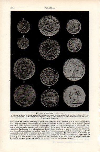 LAMINA V51214: Monedas y medallas de Paraguay