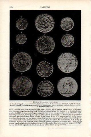 LAMINA V51214: Monedas y medallas de Paraguay