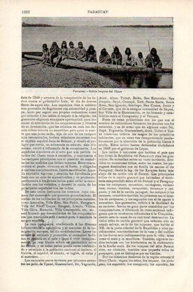 LAMINA V51212: Indios lenguas del Chaco, Paraguay