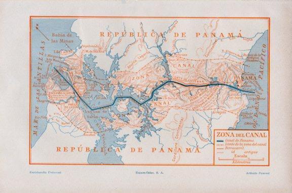 LAMINA V51142: Mapa de Panama zona del Canal