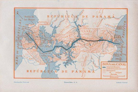 LAMINA V51142: Mapa de Panama zona del Canal