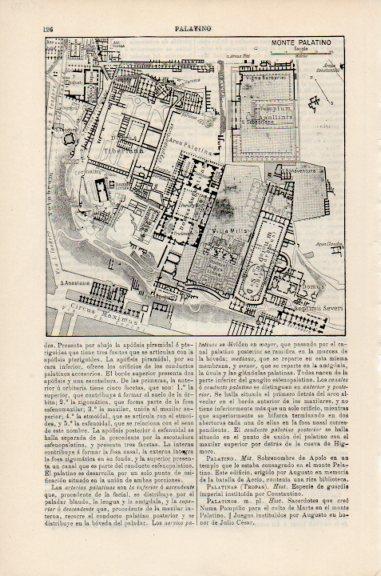 LAMINA V51150: Plano del Monte Palatino, Roma