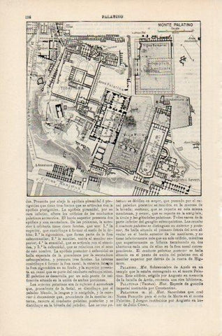 LAMINA V51150: Plano del Monte Palatino, Roma