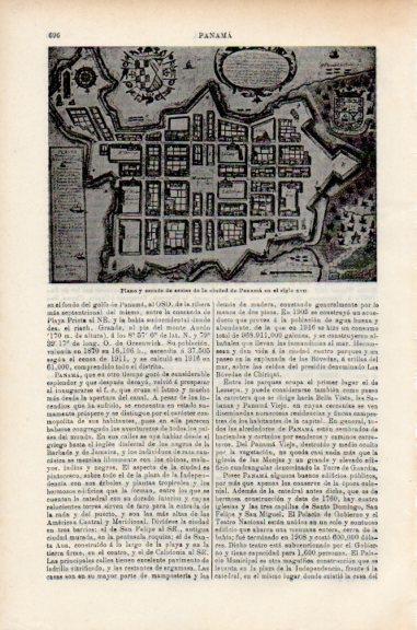 LAMINA V51163: Plano y escudo de ciudad de Panama siglo XVII