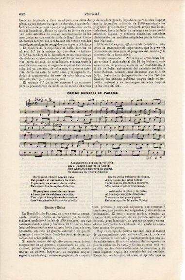LAMINA V51162: Himno nacional de Panama