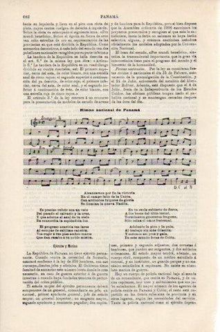 LAMINA V51162: Himno nacional de Panama