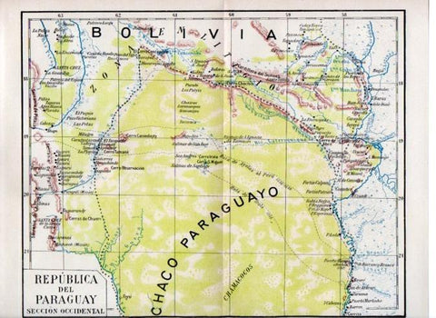 LAMINA V51317: Mapa de la Republica del Paraguay
