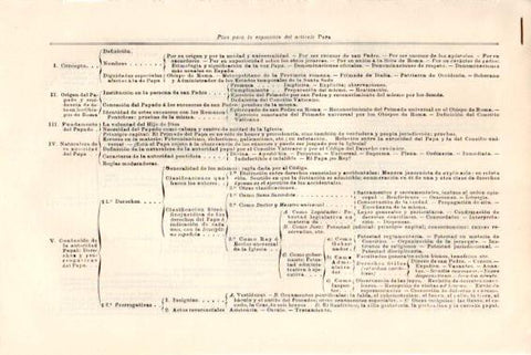 LAMINA V51350: Plan para la exposicion del articulo Papa