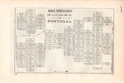 LAMINA V51343: Entrada arbol genealogico Casa Real de Portugal