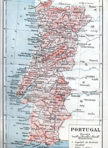LAMINA V51334: Mapa de Portugal