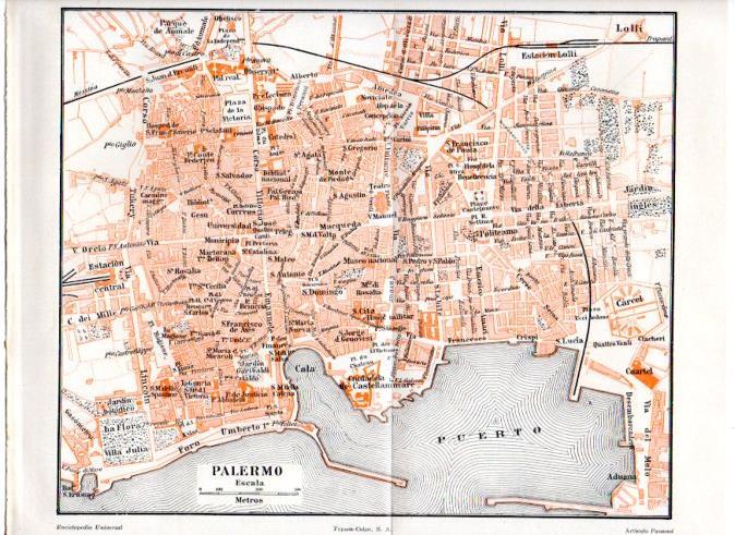 LAMINA V51332: Plano de Palermo, Italia