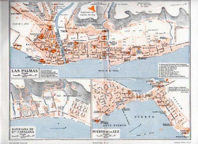 LAMINA V51329: Planos de Las Palmas y Puerto de la Cruz