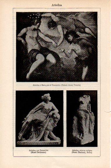 LAMINA V51253: Ariadna por Tintoretto y Dannecker