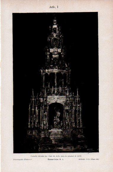 LAMINA V51242: Custodia de la catedra de Avila